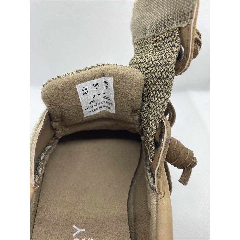 Sperry Top Sider Boat Shoes Girls Toddler Hook And Loop 8M Slip On Tan - Picture 11 of 11